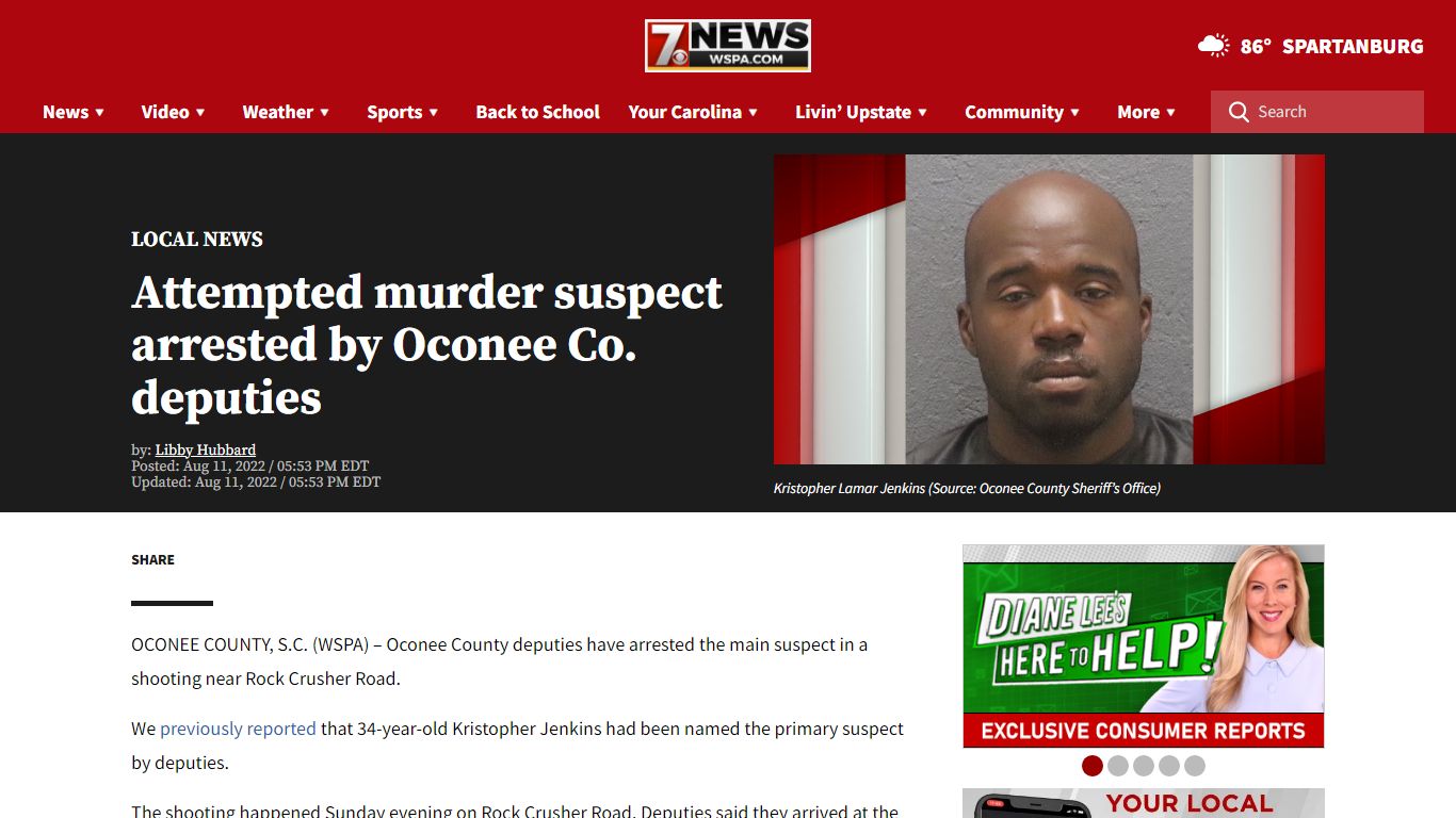 Attempted murder suspect arrested by Oconee Co. deputies